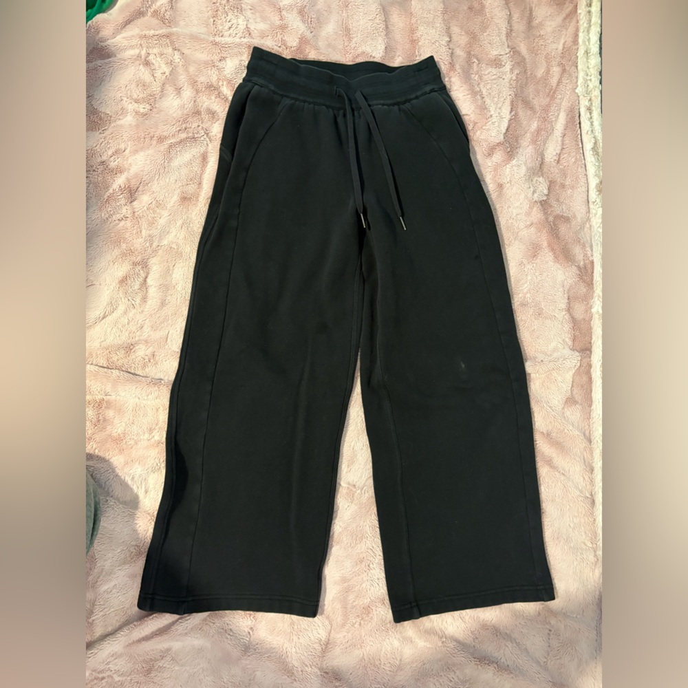 Black LuluLemon Wide Leg Sweats - XS